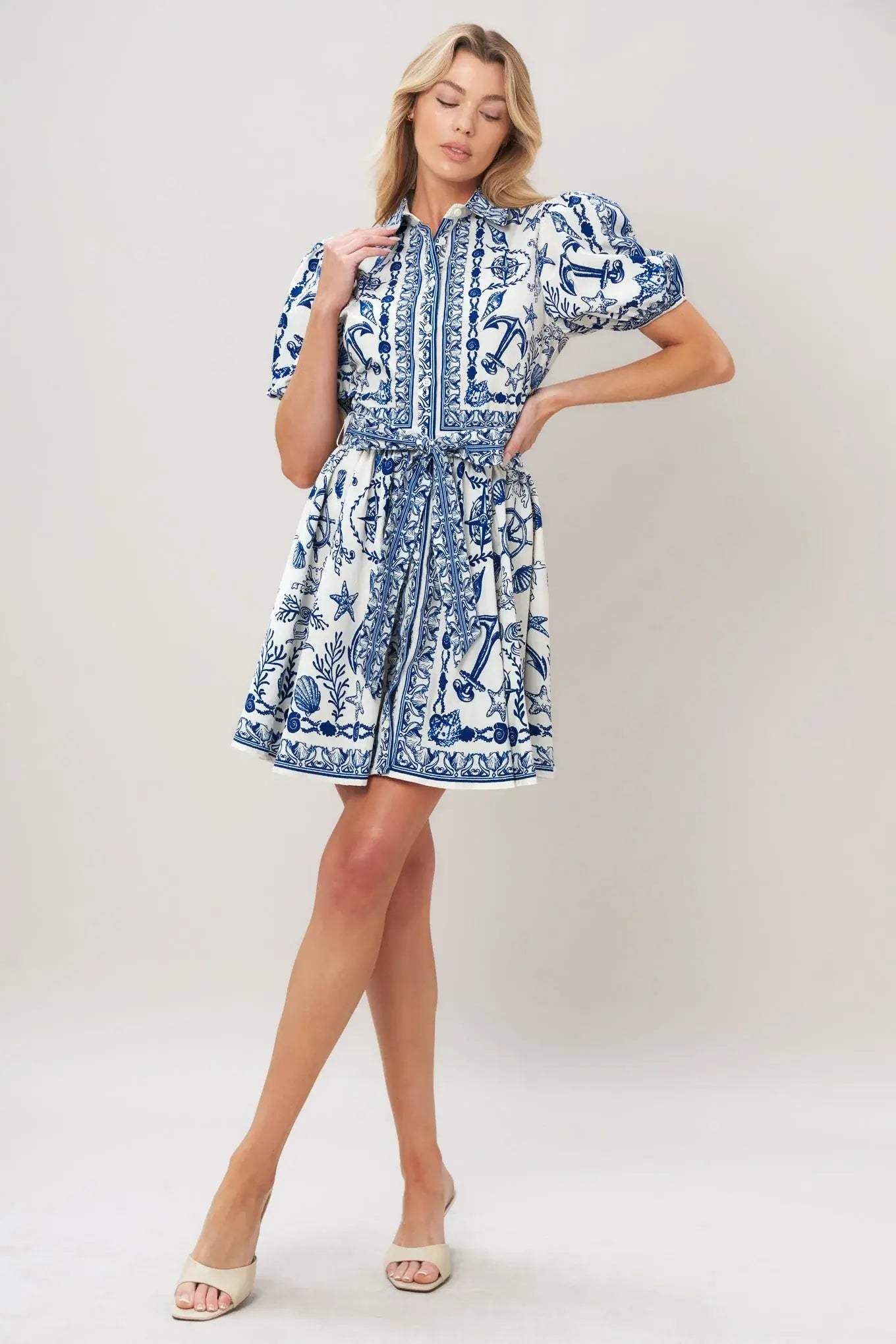 ISLAND PULSE WOVEN MINI DRESS - Flying Tomato - Flyclothing LLC