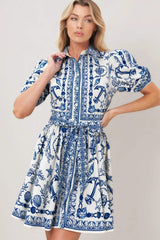 ISLAND PULSE WOVEN MINI DRESS - Flying Tomato - Flyclothing LLC