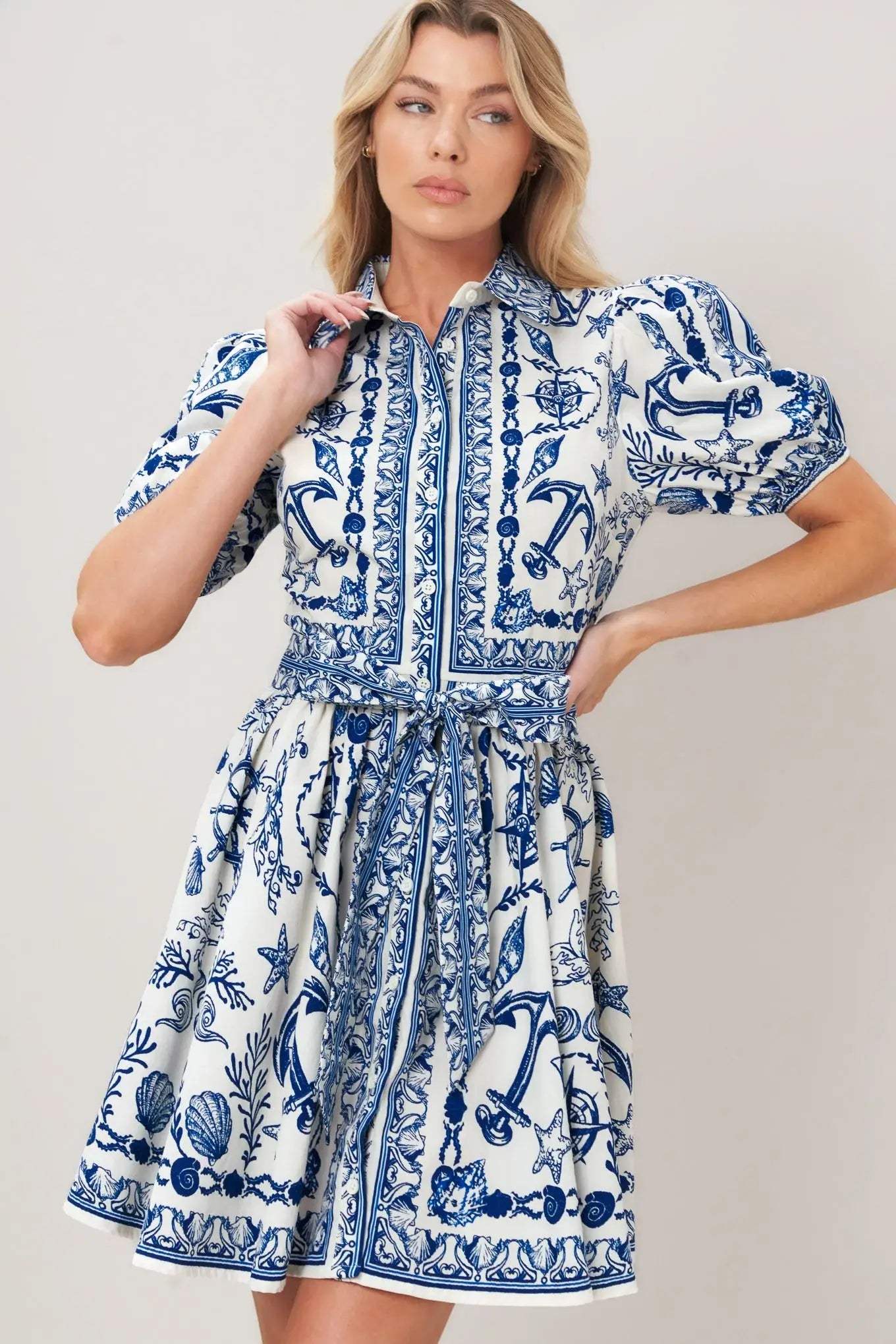 ISLAND PULSE WOVEN MINI DRESS - Flying Tomato - Flyclothing LLC