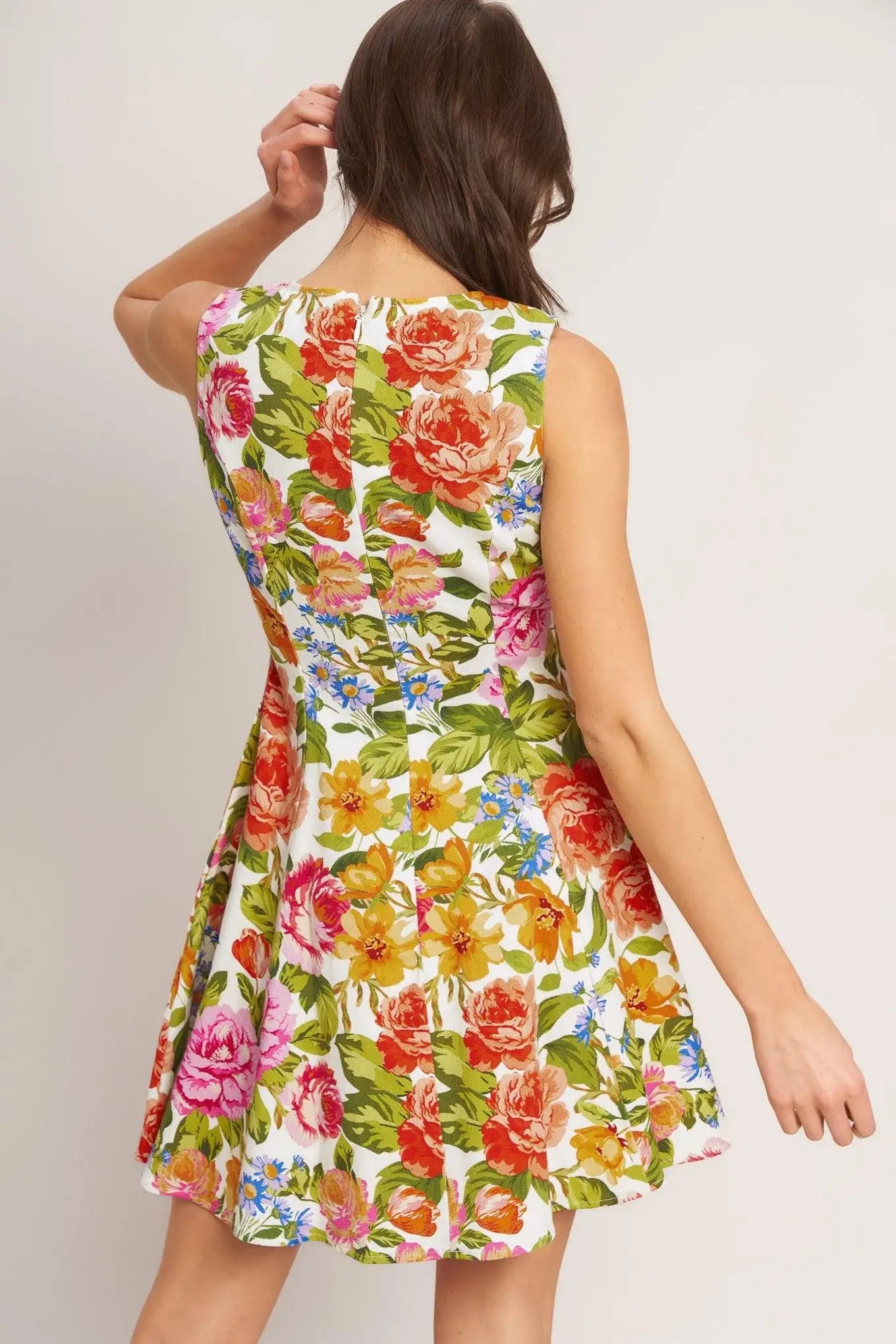 SUMMER LOVE FLORA WOVEN MINI DRESS - Flying Tomato - Flyclothing LLC