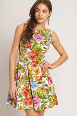 SUMMER LOVE FLORA WOVEN MINI DRESS - Flying Tomato - Flyclothing LLC