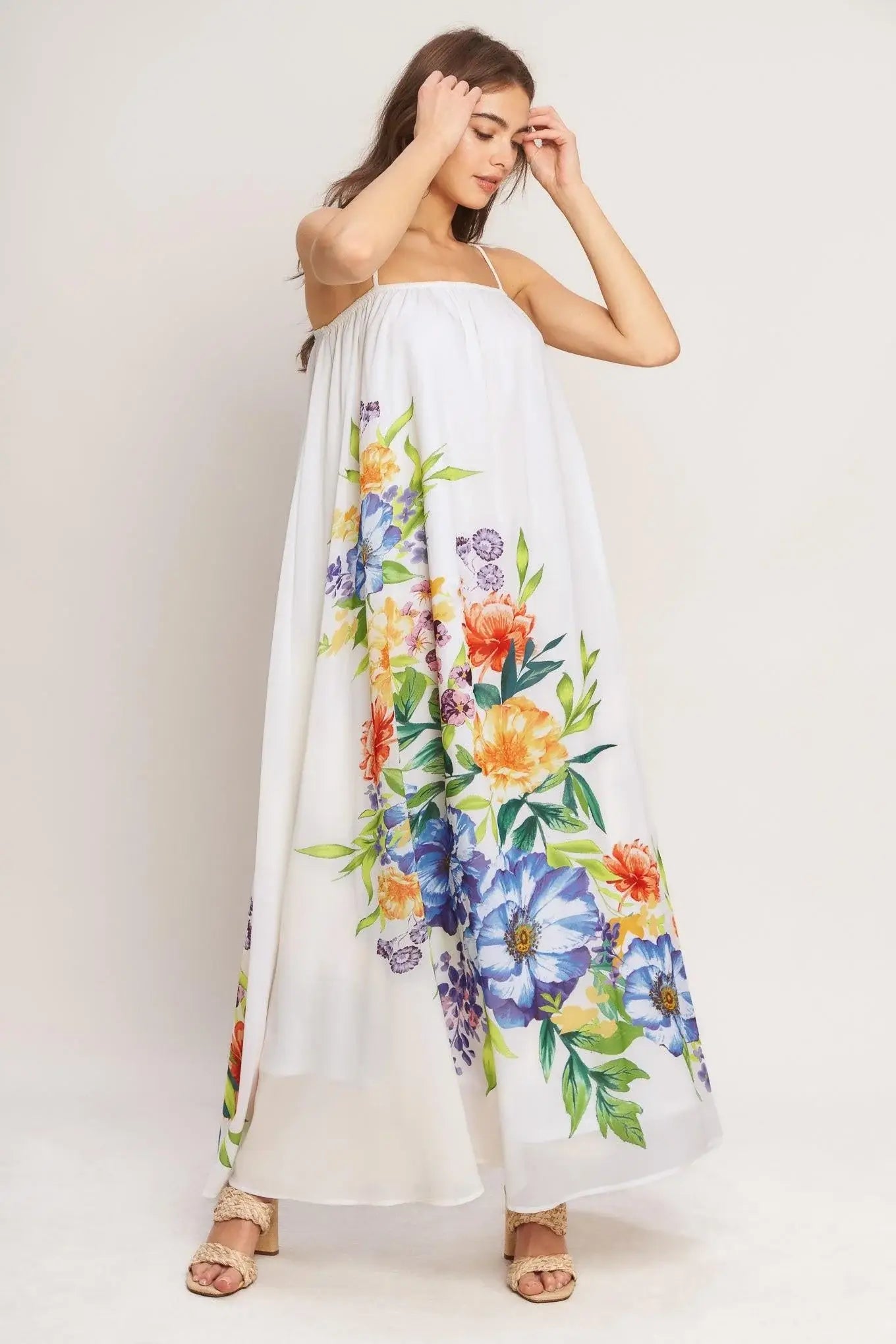 GARDEN AIR WOVEN ANKLE DRESS - Flying Tomato - Flyclothing LLC