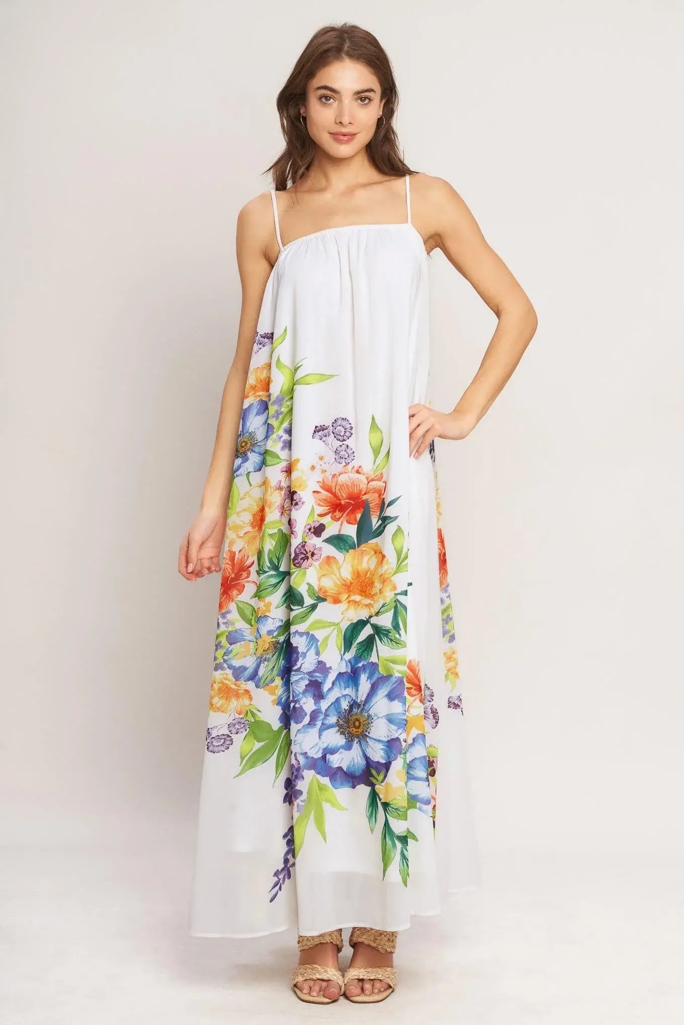 GARDEN AIR WOVEN ANKLE DRESS - Flying Tomato - Flyclothing LLC