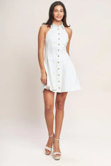 ALWAYS ADORABLE WOVEN MINI DRESS - Flying Tomato - Flyclothing LLC