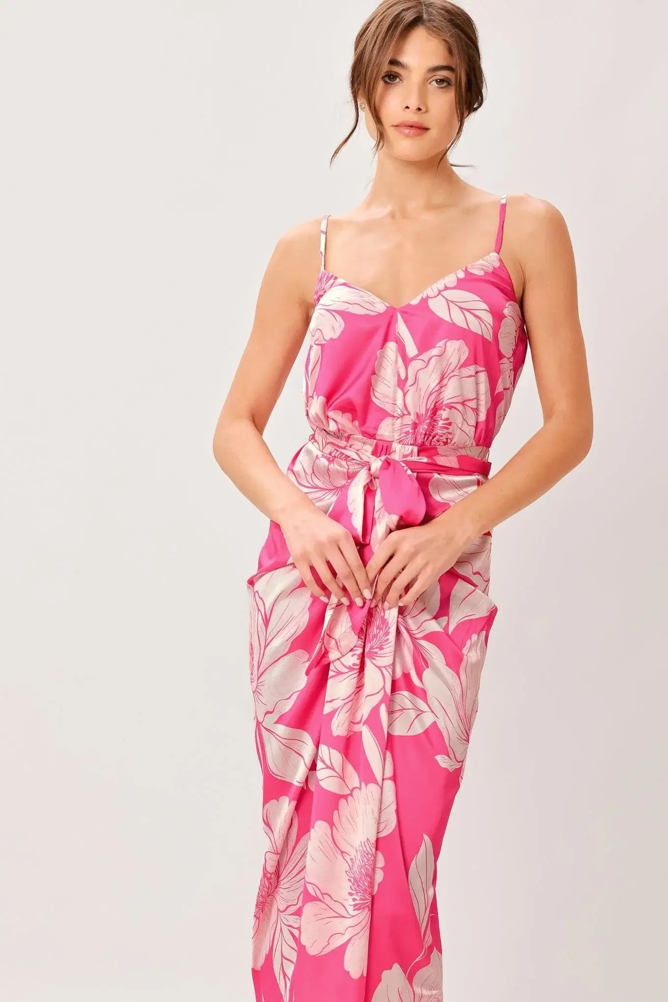 BOLD PETALIA WOVEN MIDI DRESS - Flying Tomato - Flyclothing LLC