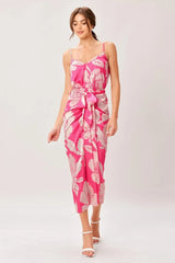 BOLD PETALIA WOVEN MIDI DRESS - Flying Tomato - Flyclothing LLC