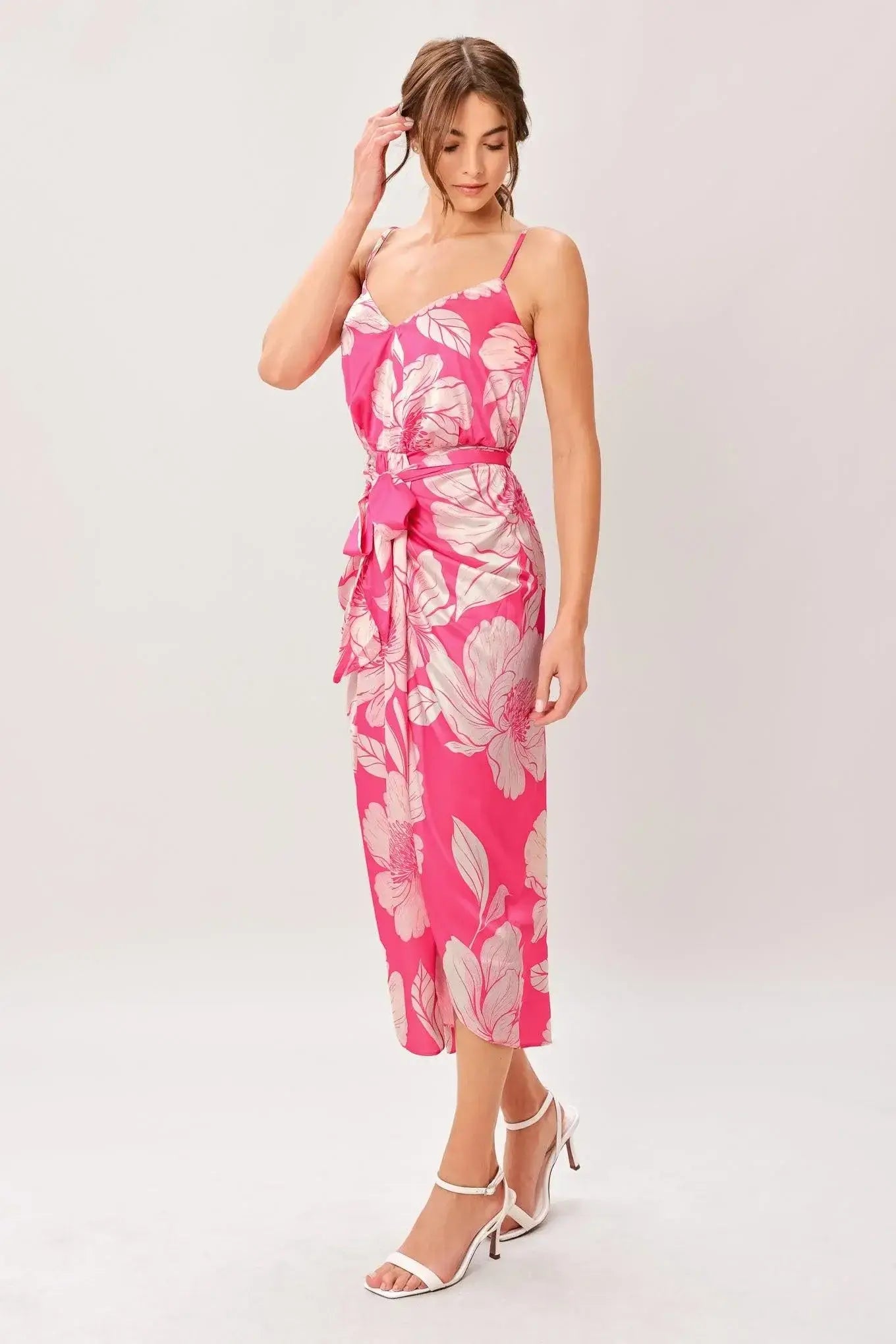 BOLD PETALIA WOVEN MIDI DRESS - Flying Tomato - Flyclothing LLC
