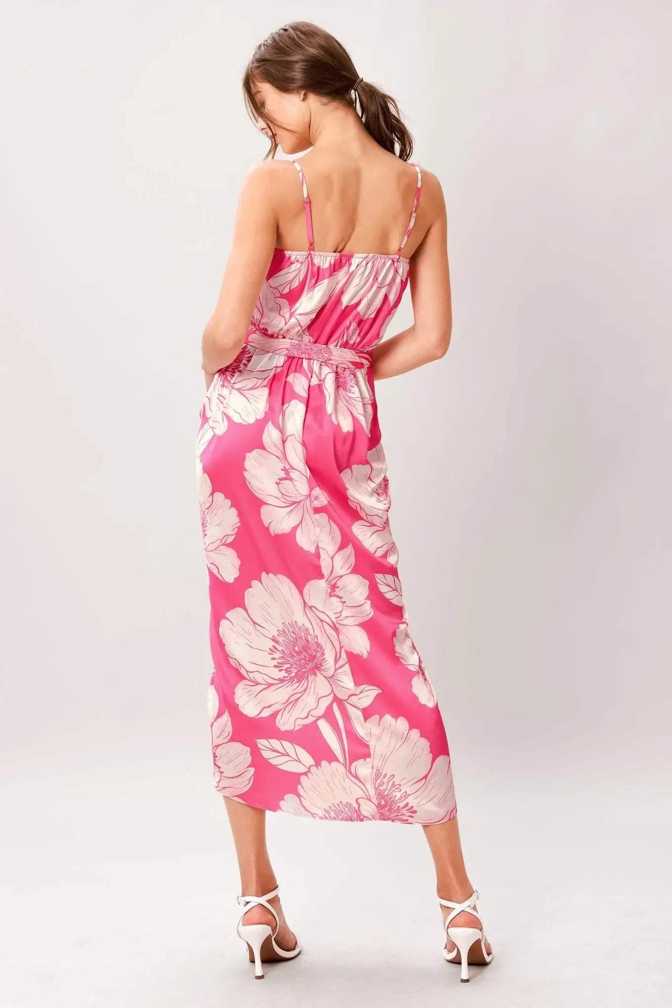 BOLD PETALIA WOVEN MIDI DRESS - Flying Tomato - Flyclothing LLC