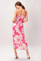 BOLD PETALIA WOVEN MIDI DRESS - Flying Tomato - Flyclothing LLC