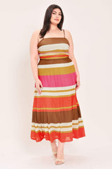 HEAT WAVES POWER MESH MIDI DRESS - Flying Tomato - Flyclothing LLC