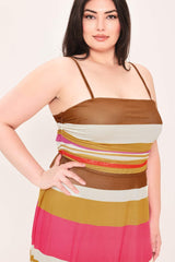 HEAT WAVES POWER MESH MIDI DRESS - Flying Tomato - Flyclothing LLC