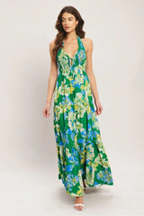 PALM SHORE BLOOM WOVEN MAXI DRESS - Flying Tomato - Flyclothing LLC