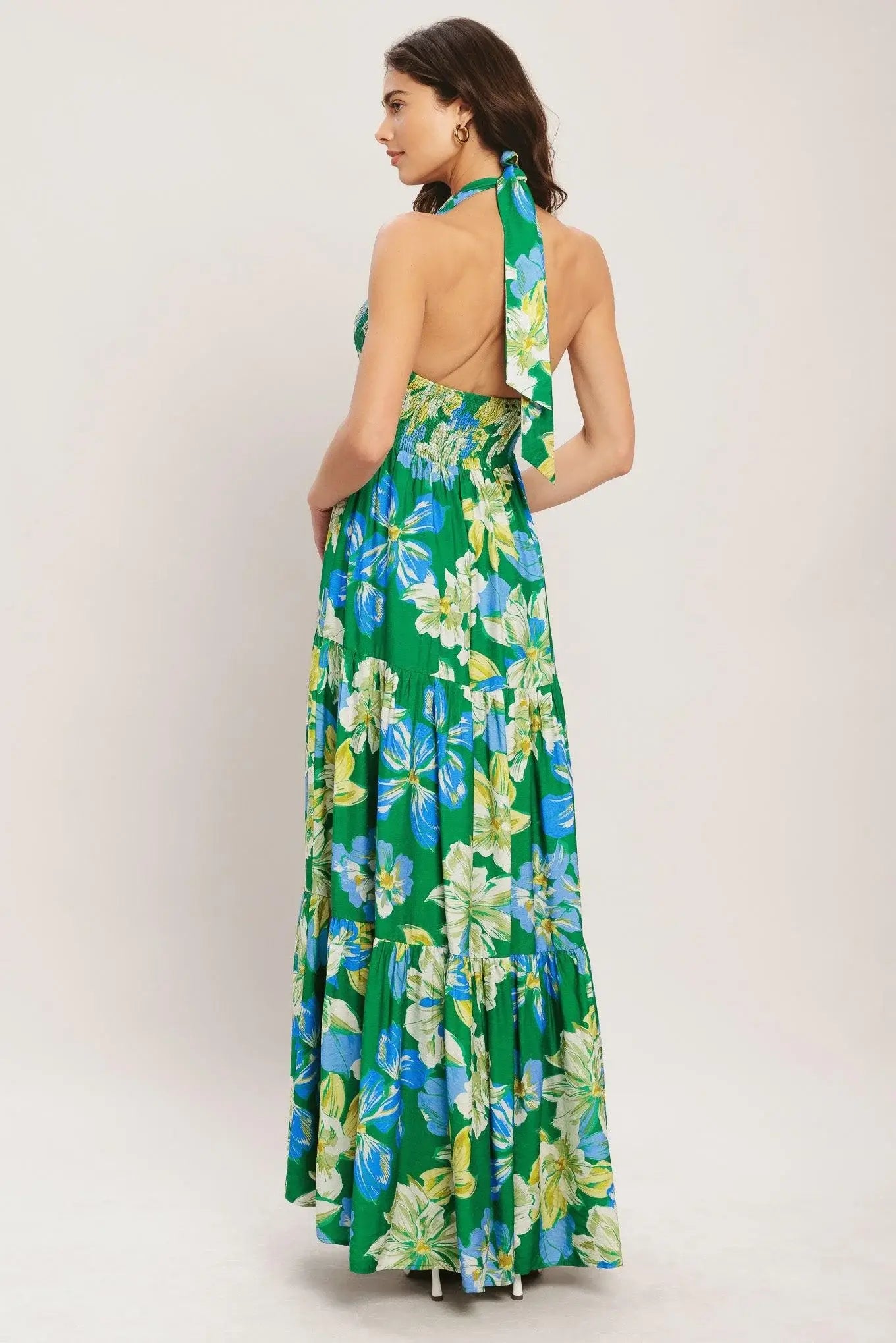 PALM SHORE BLOOM WOVEN MAXI DRESS - Flying Tomato - Flyclothing LLC