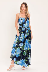 ELEGANT BLOSSOM WOVEN MAXI DRESS - Flying Tomato - Flyclothing LLC