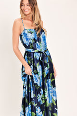 ELEGANT BLOSSOM WOVEN MAXI DRESS - Flying Tomato - Flyclothing LLC