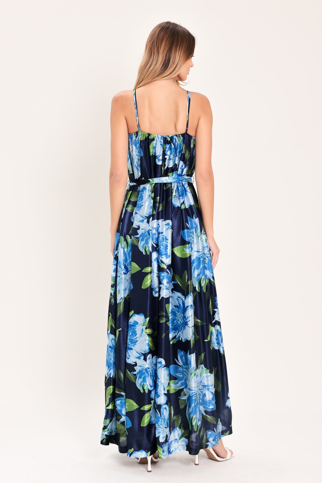 ELEGANT BLOSSOM WOVEN MAXI DRESS - Flying Tomato - Flyclothing LLC