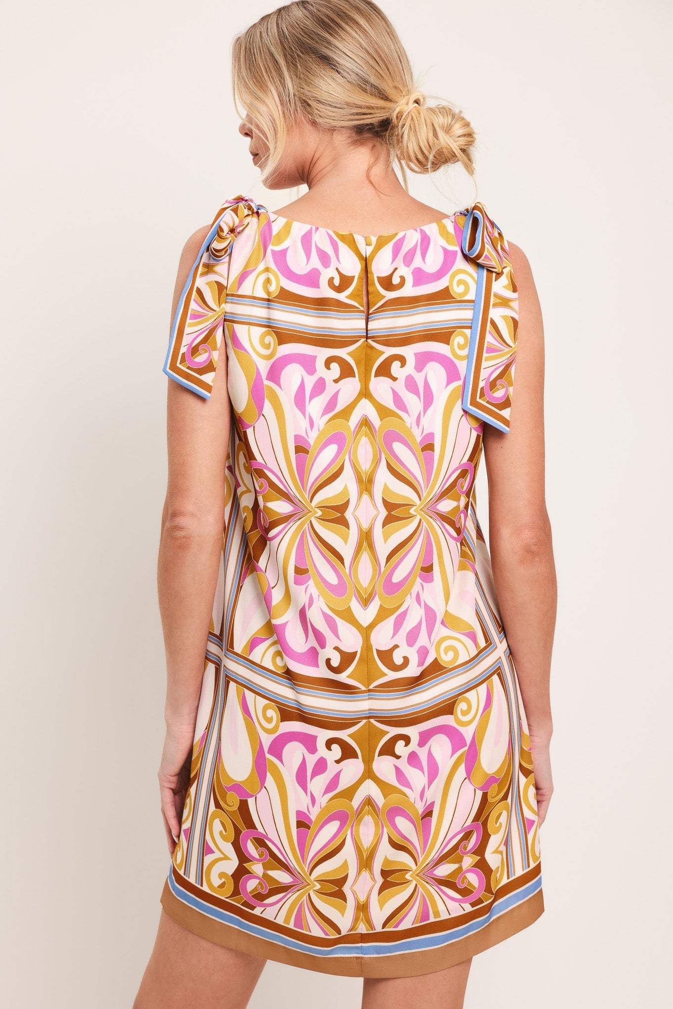 GOLDEN PSYCHE WOVEN MINI DRESS - Flying Tomato - Flyclothing LLC