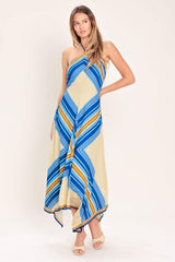 PARADISE CODE WOVEN MIDI DRESS - Flying Tomato - Flyclothing LLC