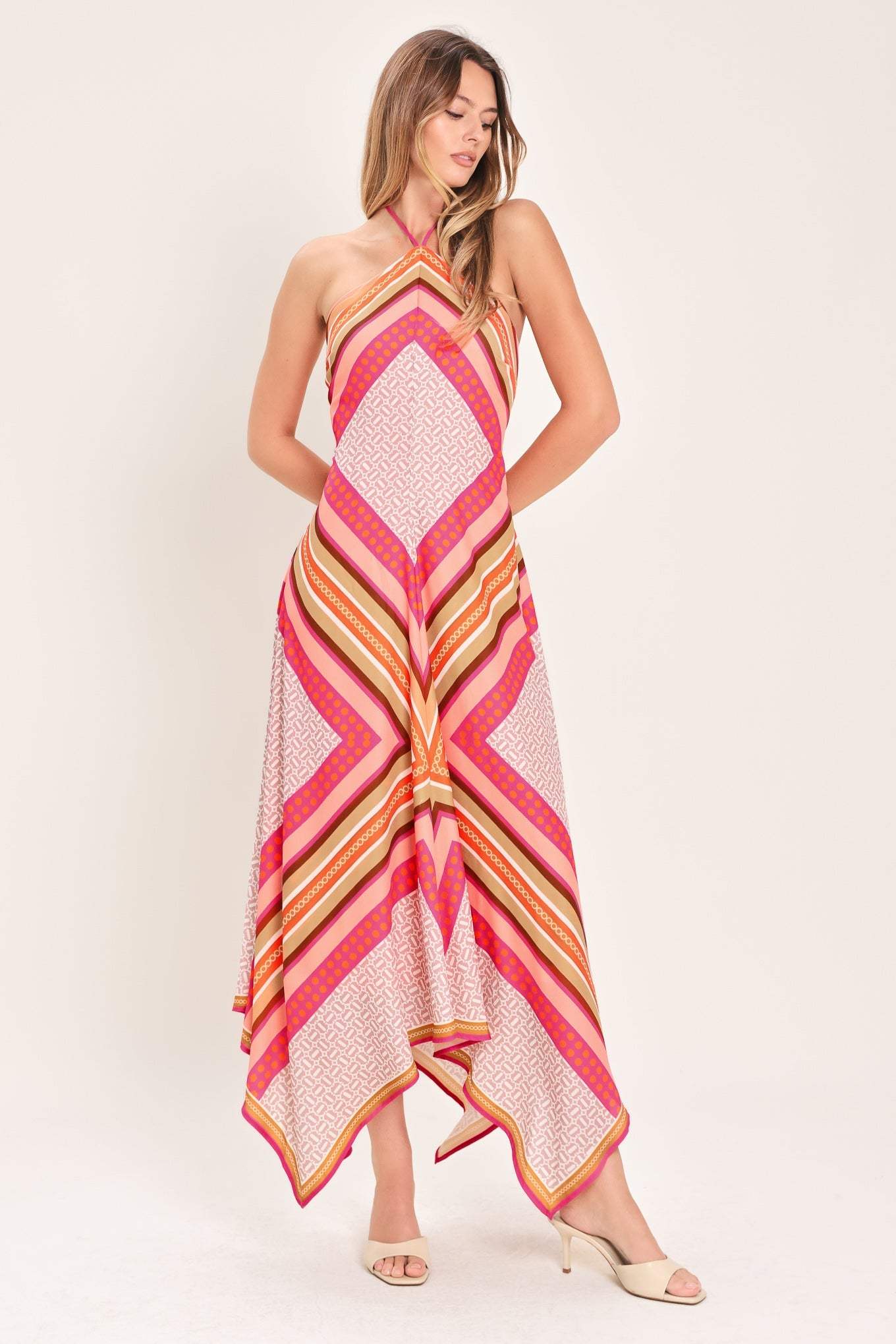 PARADISE CODE WOVEN MIDI DRESS - Flying Tomato - Flyclothing LLC
