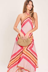 PARADISE CODE WOVEN MIDI DRESS - Flying Tomato - Flyclothing LLC