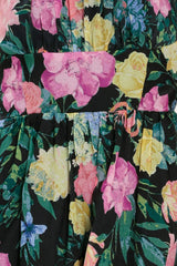 SHADOW FLORAL WOVEN MIDI DRESS - Flying Tomato - Flyclothing LLC