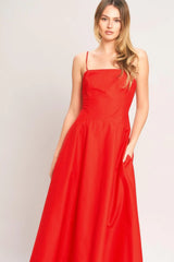 SUMMER CITY WOVEN MIDI DRESS - Flying Tomato - Flyclothing LLC