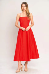 SUMMER CITY WOVEN MIDI DRESS - Flying Tomato - Flyclothing LLC