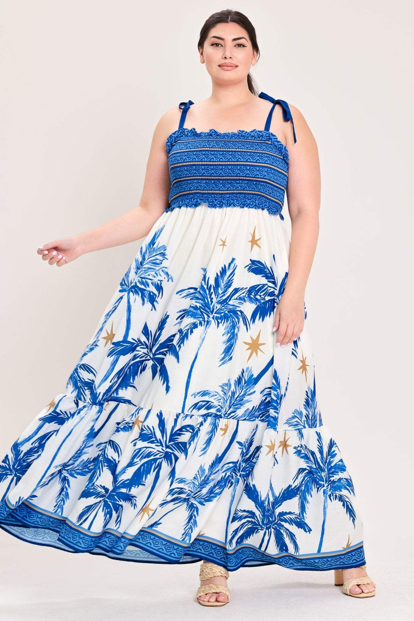PALM ESCAPE WOVEN MAXI DRESS - Flying Tomato - Flyclothing LLC