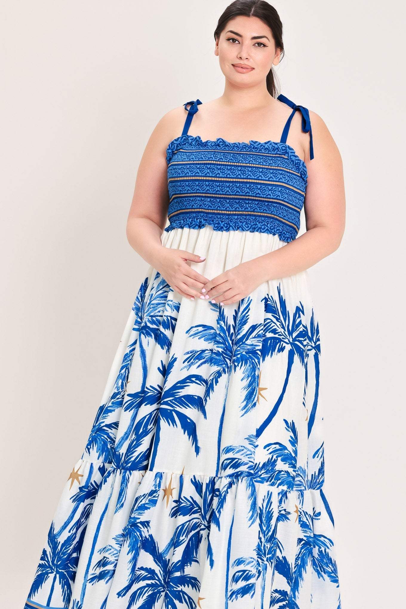 PALM ESCAPE WOVEN MAXI DRESS - Flying Tomato - Flyclothing LLC