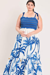 PALM ESCAPE WOVEN MAXI DRESS - Flying Tomato - Flyclothing LLC