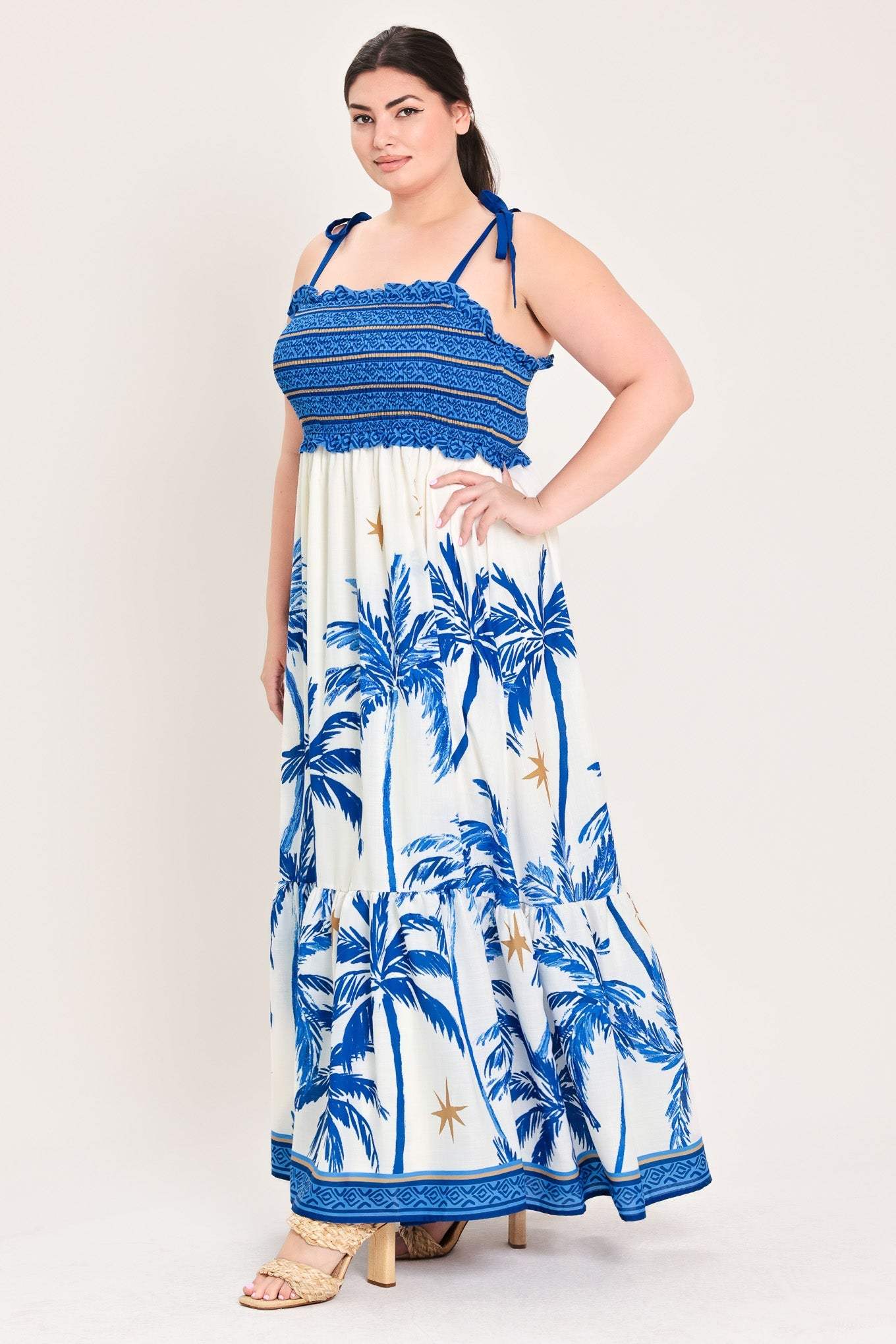 PALM ESCAPE WOVEN MAXI DRESS - Flying Tomato - Flyclothing LLC