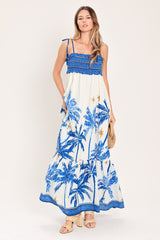 PALM ESCAPE WOVEN MAXI DRESS - Flying Tomato - Flyclothing LLC
