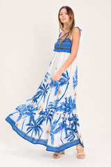 PALM ESCAPE WOVEN MAXI DRESS - Flying Tomato - Flyclothing LLC