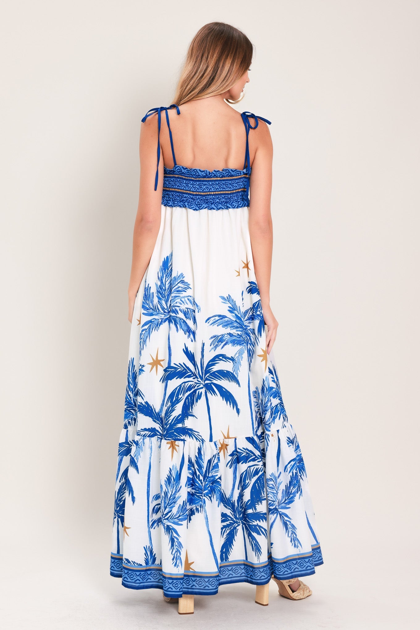 PALM ESCAPE WOVEN MAXI DRESS - Flying Tomato - Flyclothing LLC