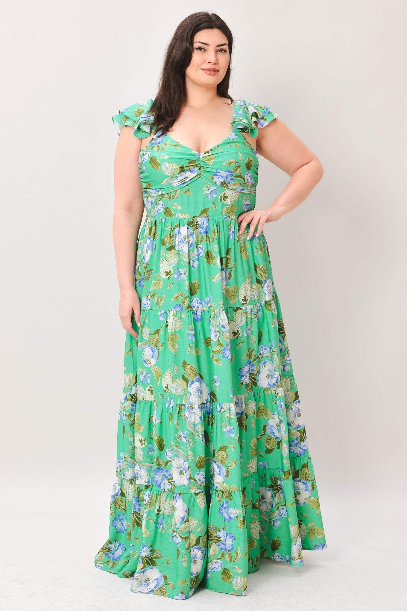 FRESH BLOSSOM WOVEN MAXI DRESS - Flying Tomato - Flyclothing LLC