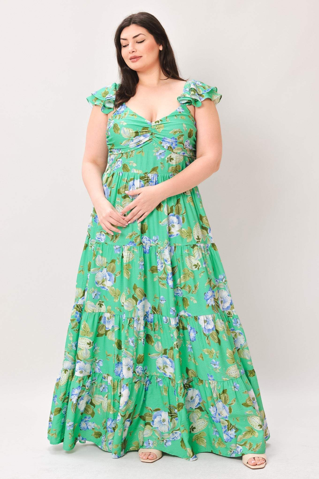 FRESH BLOSSOM WOVEN MAXI DRESS - Flying Tomato - Flyclothing LLC