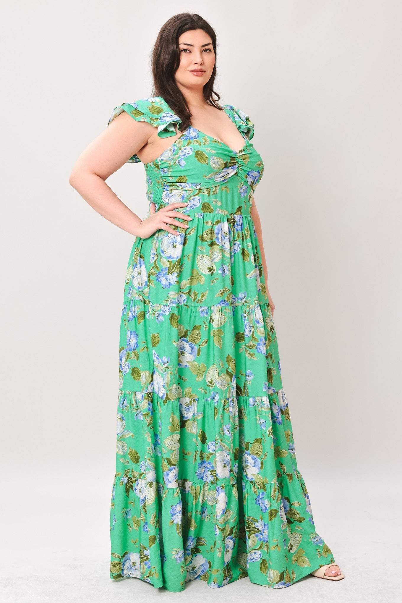 FRESH BLOSSOM WOVEN MAXI DRESS - Flying Tomato - Flyclothing LLC