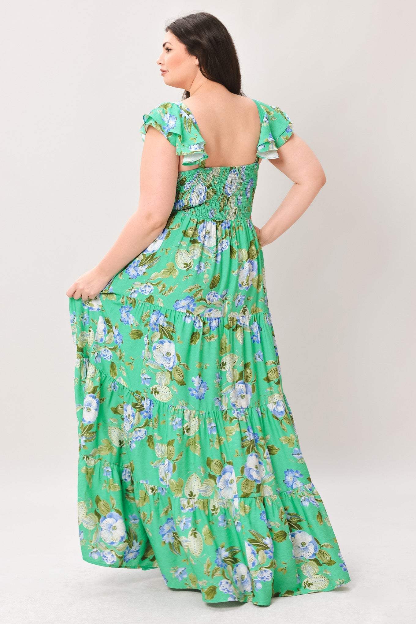 FRESH BLOSSOM WOVEN MAXI DRESS - Flying Tomato - Flyclothing LLC