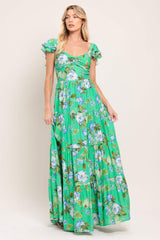 FRESH BLOSSOM WOVEN MAXI DRESS - Flying Tomato - Flyclothing LLC
