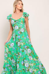 FRESH BLOSSOM WOVEN MAXI DRESS - Flying Tomato - Flyclothing LLC
