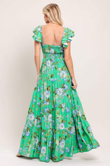 FRESH BLOSSOM WOVEN MAXI DRESS - Flying Tomato - Flyclothing LLC