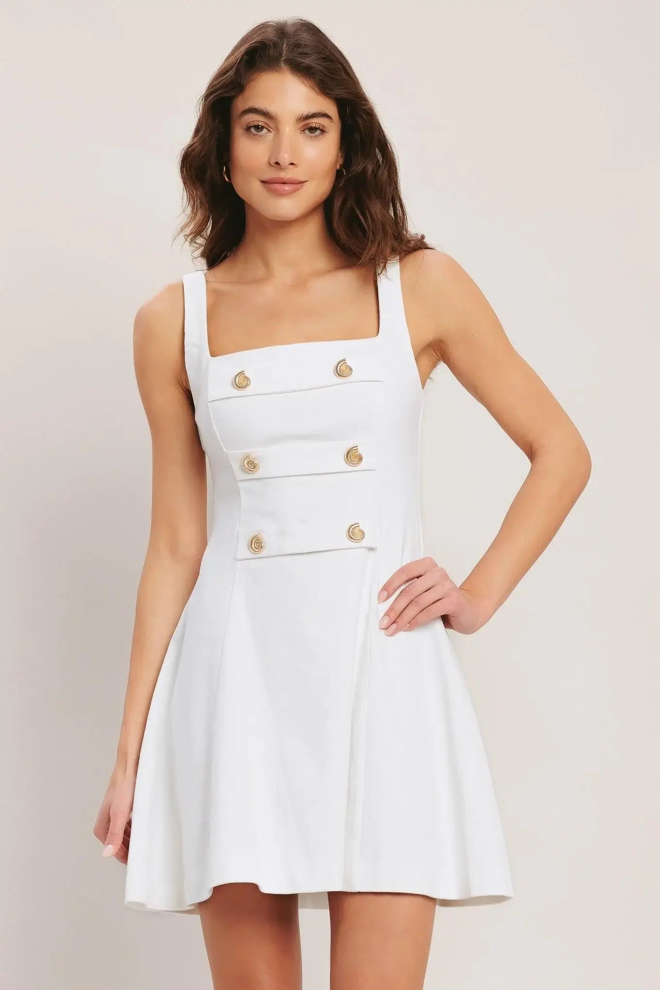 COASTAL CHIC WOVEN MINI DRESS - Flying Tomato - Flyclothing LLC
