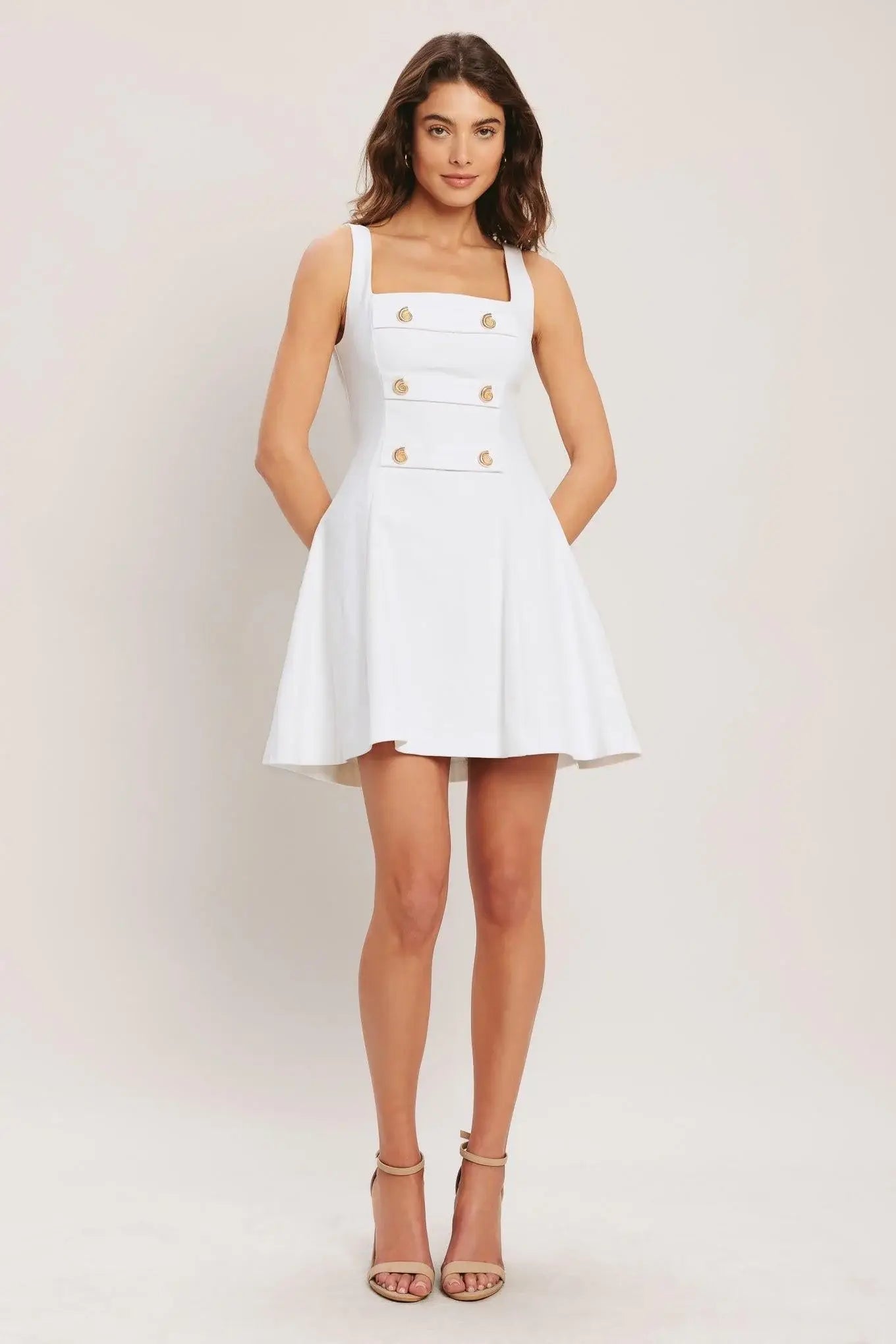 COASTAL CHIC WOVEN MINI DRESS - Flying Tomato - Flyclothing LLC