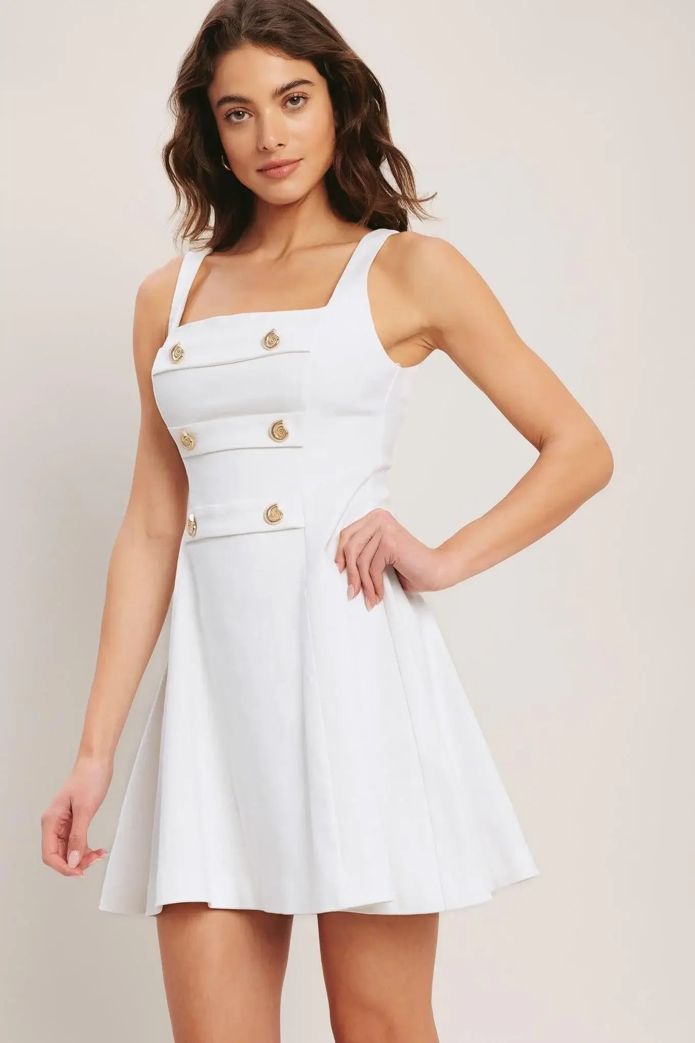 COASTAL CHIC WOVEN MINI DRESS - Flying Tomato - Flyclothing LLC