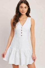 SKY GARDEN WOVEN MINI DRESS - Flying Tomato - Flyclothing LLC