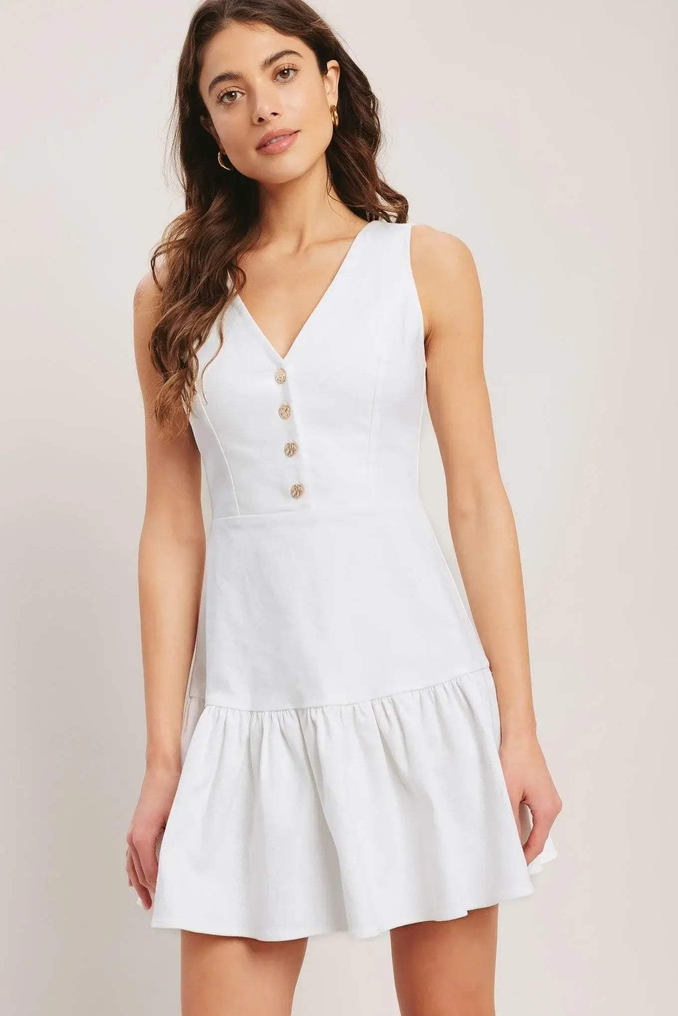 SKY GARDEN WOVEN MINI DRESS - Flying Tomato - Flyclothing LLC