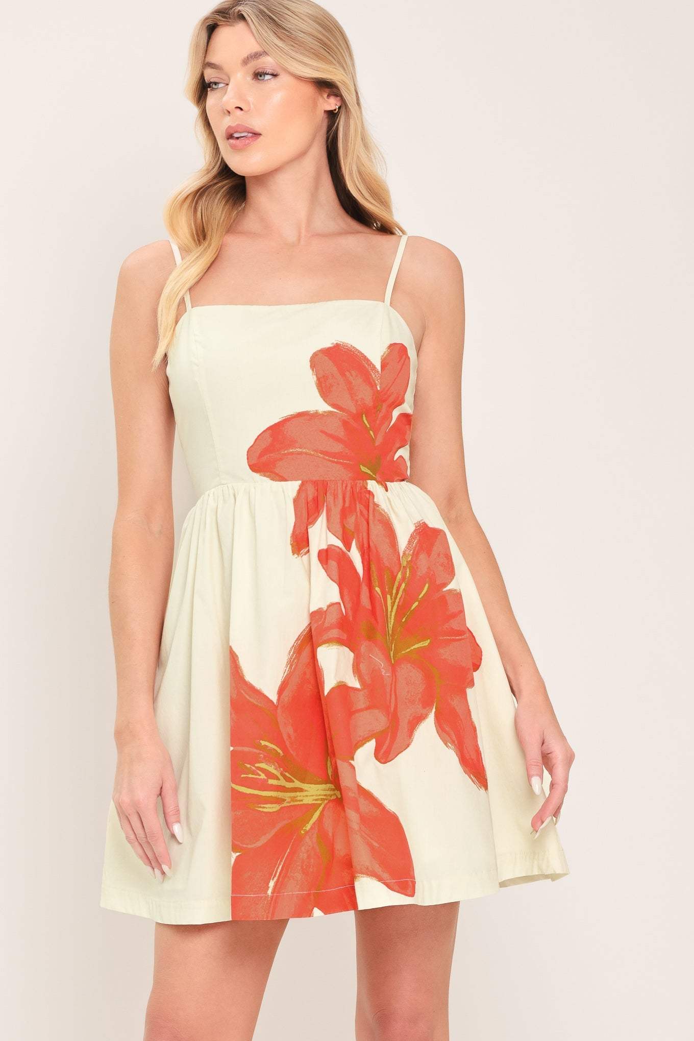 SUNKISSED FLORA WOVEN MINI DRESS - Flying Tomato - Flyclothing LLC