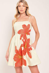 SUNKISSED FLORA WOVEN MINI DRESS - Flying Tomato - Flyclothing LLC