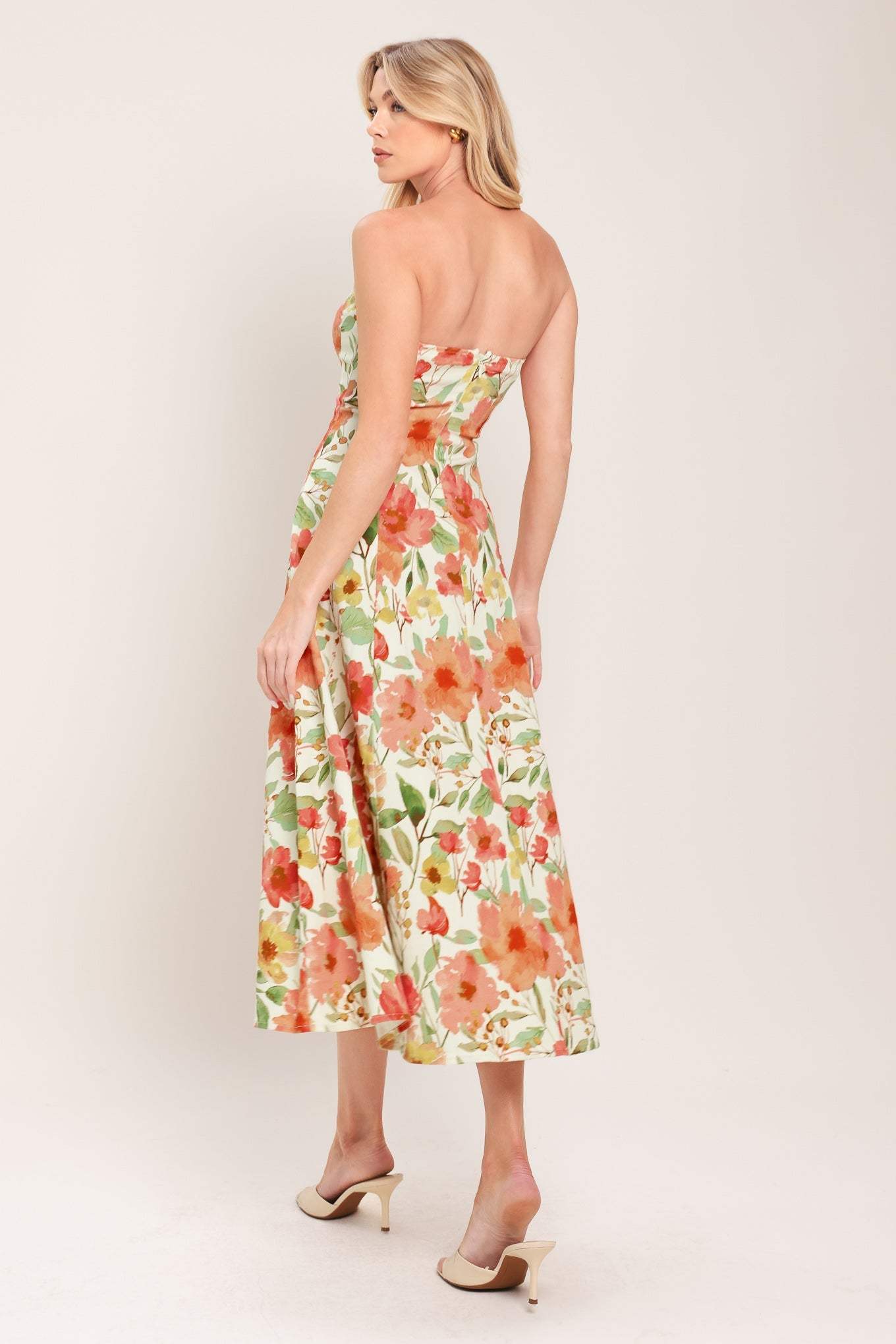 FLORAL DAYDREAM WOVEN MIDI DRESS