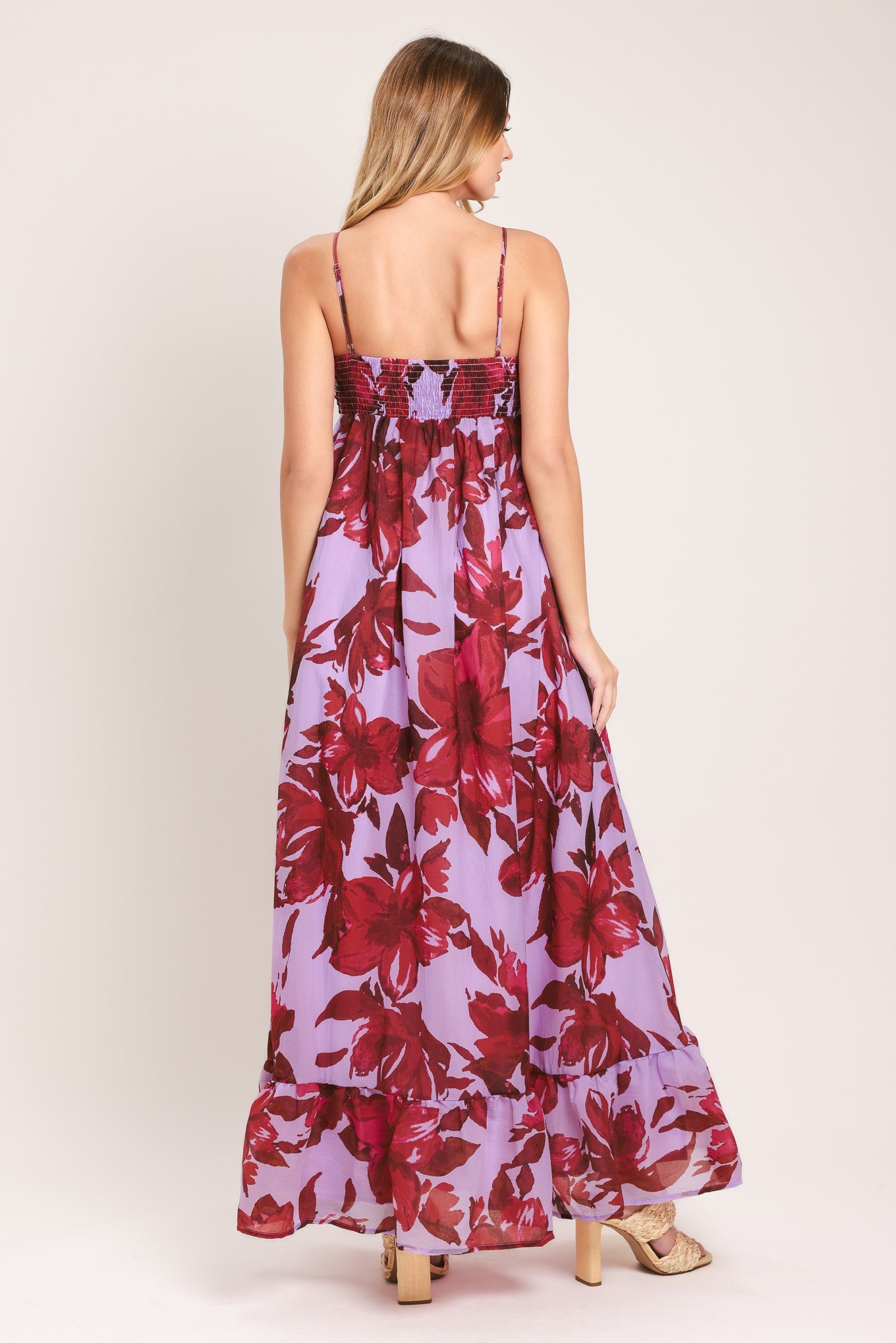 LOVE BLOSSOM WOVEN ANKLE DRESS